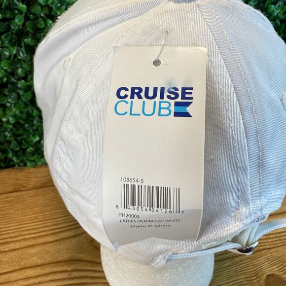 NWT Cruise Club USA American Flag Bling Cap Adjustable Strap  One Size OS - Picture 8 of 9